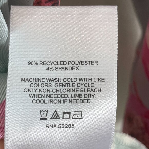 Express Portofino Shirt Womens Large Satin Floral Button Up Blouse Long Sleeve - Picture 4 of 8